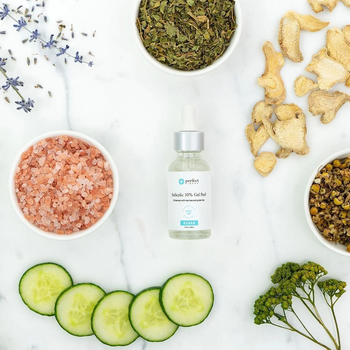 ژل لایه بردار سالیسیلیک 10%، پاک کننده و کوچک کننده منافذ پوست، 15-30 لایه برداری کامل صورت، 30 میلی لیتر – پرفکت ایمیج