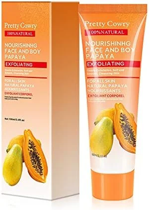 ژل لایه بردار ملایم پری کاوری با عصاره نارگیل/پاپایا/خیار، لایه بردار صورت و بدن، فورا سلول های مرده پوست را از بین می برد و پوستی شفاف و شاداب را نمایان می کند، 100 میلی لیتر (پاپایا)