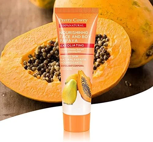 ژل لایه بردار ملایم پری کاوری با عصاره نارگیل/پاپایا/خیار، لایه بردار صورت و بدن، فورا سلول های مرده پوست را از بین می برد و پوستی شفاف و شاداب را نمایان می کند، 100 میلی لیتر (پاپایا)