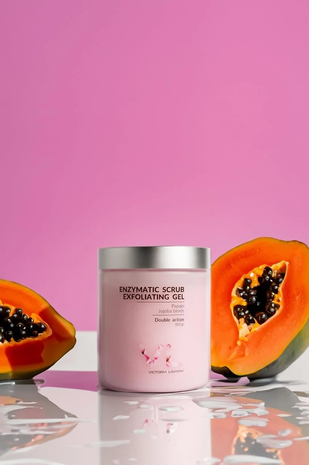 ژل لایه بردار آنزیمی اسکراب، 550 گرم، پاپائین و دانه های جوجوبا، عملکرد دوگانه