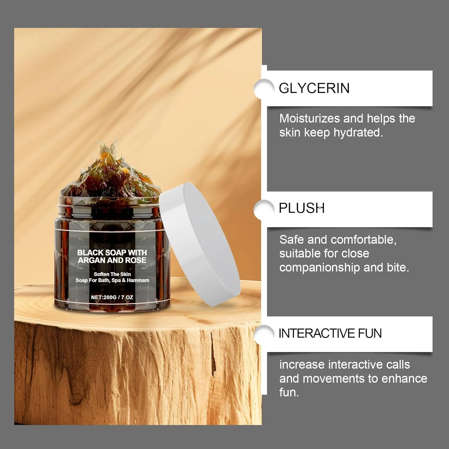 صابون سیاه مراکشی، صابون لایه بردار بدن، ژل شستشوی اسکراب بدن مراکشی، مناسب برای انواع پوست، 200 گرم