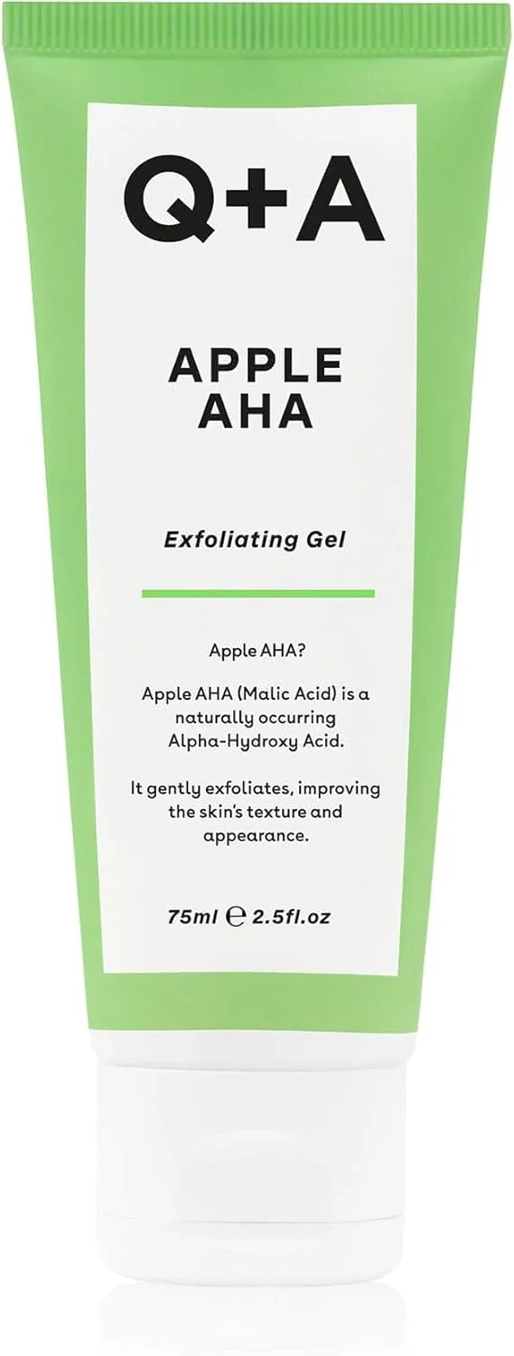 ژل لایه بردار سیب Q+A | ۷۵ میلی لیتر | لایه برداری ملایم با اسید مالیک، اسید گلیکولیک و عصاره سیب