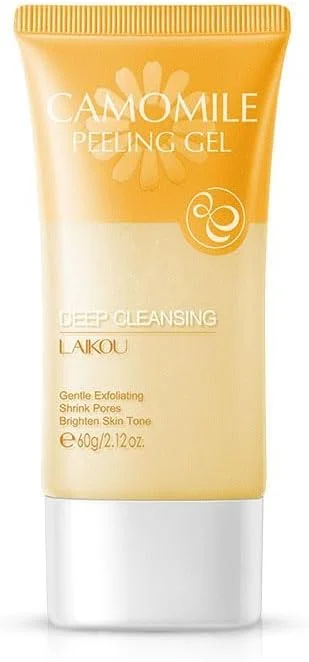 ژل لایه بردار صورت با عصاره بابونه، لایه برداری ملایم و پاک کننده عمیق، از بین برنده آلودگی، سفت کننده منافذ، بهبود بافت پوست، روشن کننده و مرطوب کننده برای پوستی صاف و سالم