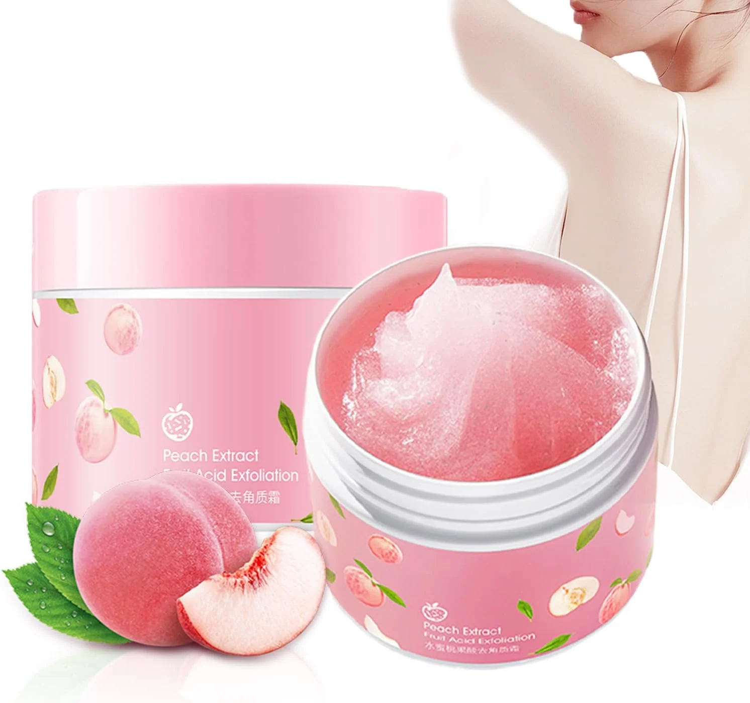 ژل لایه بردار صورت عصاره هلو بوتوی، ژل لایه بردار اسید میوه عصاره هلو، اسکراب روشن کننده و لایه بردار پوست مرده برای پوست صاف (2 عدد)