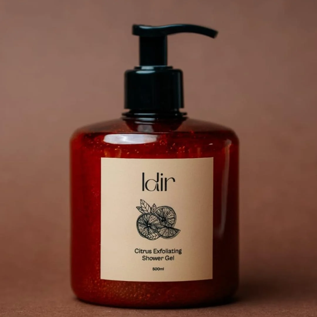 ژل شستشوی بدن لایه بردار آرگان و مرکبات IDIR با ویتامین C - شستشوی بدن برای روشن و احیای پوست، غنی از آنتی اکسیدان ها، آبرسانی عمیق، خالص و طبیعی 500 میلی لیتر