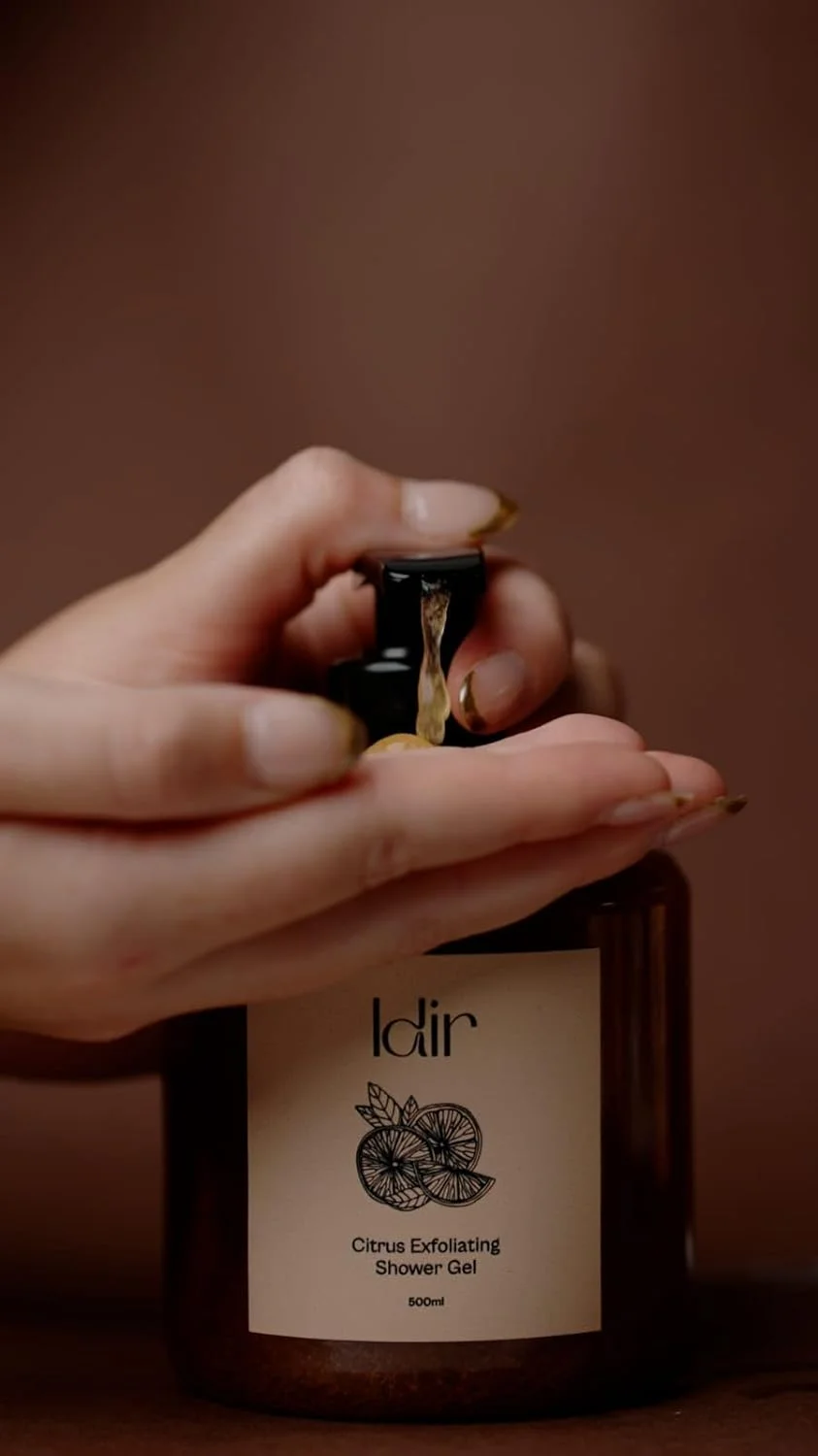 ژل شستشوی بدن لایه بردار آرگان و مرکبات IDIR با ویتامین C - شستشوی بدن برای روشن و احیای پوست، غنی از آنتی اکسیدان ها، آبرسانی عمیق، خالص و طبیعی 500 میلی لیتر
