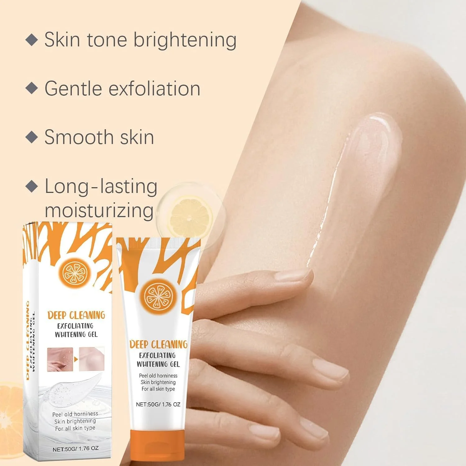 ژل لایه بردار آنزیم های پرتقال، ژل لایه بردار پرتقال، ژل لایه بردار صورت پرتقال، لایه بردار مرطوب کننده و پاک کننده عمیق صورت برای پاکسازی عمیق منافذ (1 عدد)