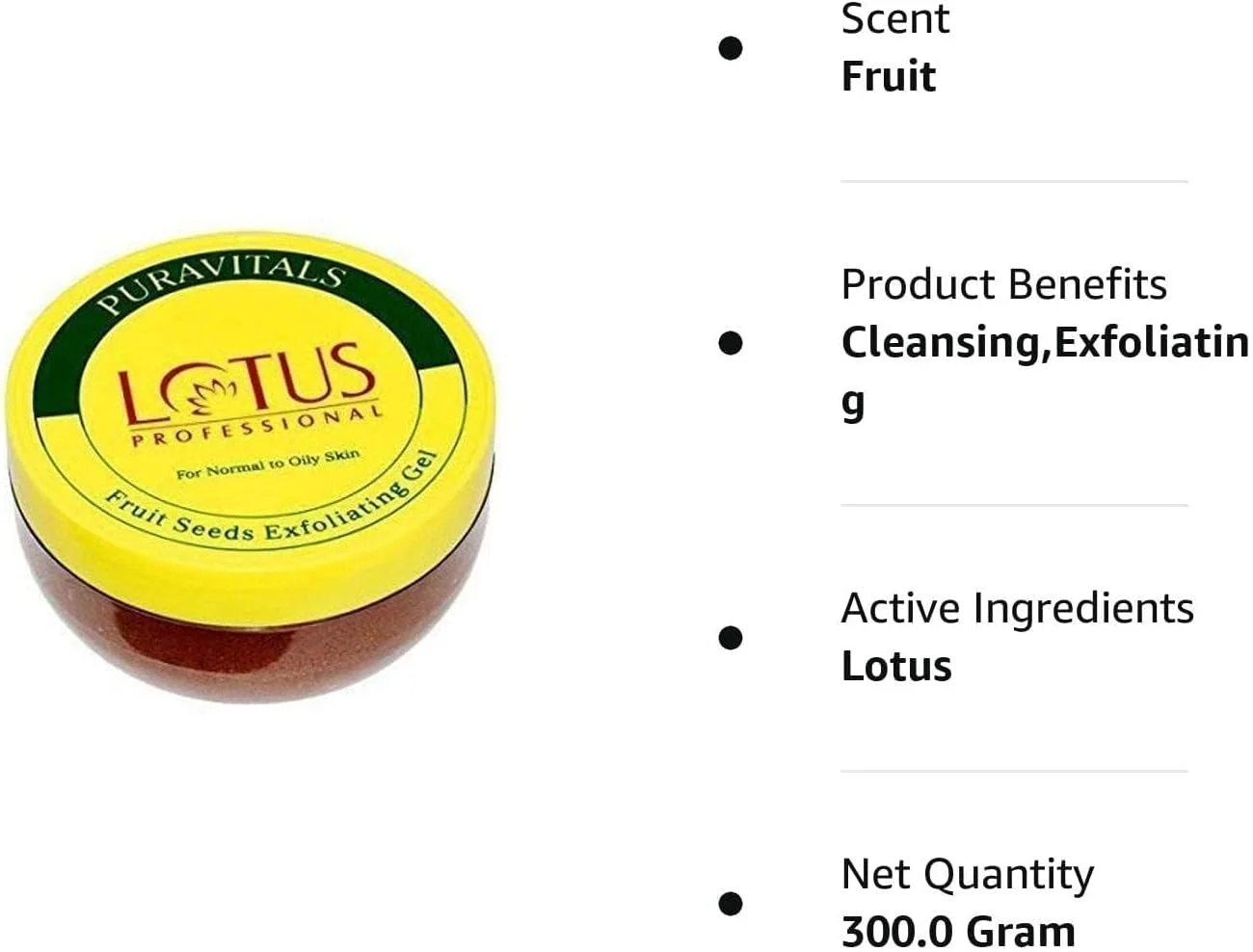 ژل لایه بردار دانه میوه ای لوتوس هربال پروفشنال، 300 گرم