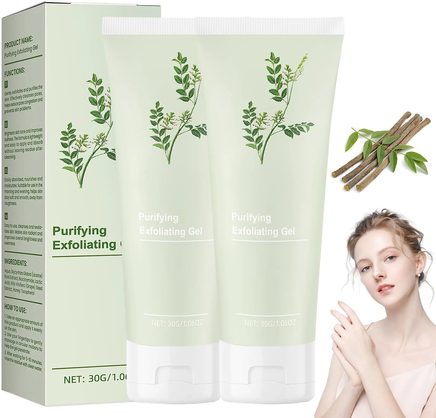 ژل لایه بردار و پاک کننده صورت و بدن، ژل اسکراب ملایم برای پاکسازی عمیق آلودگی و چربی، کوچک کننده منافذ و صاف کننده بافت پوست، مناسب برای انواع پوست