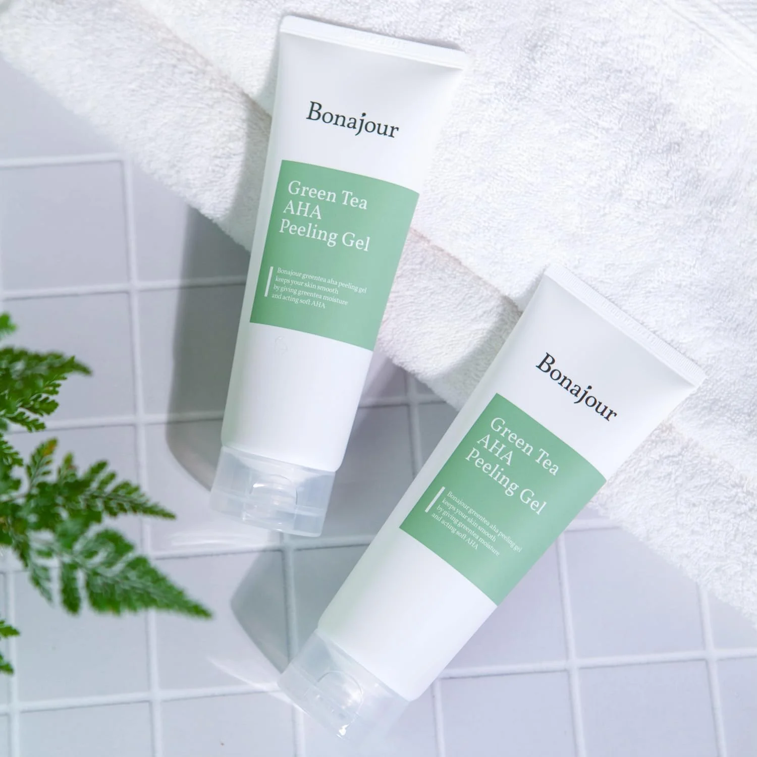 ژل لایه بردار چای سبز و AHA بوناجور - بهترین ژل لایه بردار عمیق صورت وگان کره ای 150 میلی لیتر