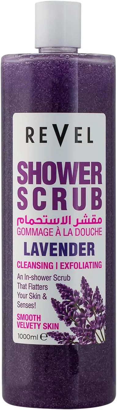 اسکراب دوش لوندر رول بنفش 1000 میلی لیتر، لایه بردار، مرطوب کننده، ژل دوش، پاک کننده، لایه برداری کننده، مخملی صاف، مراقبت از پوست، برای آقایان و بانوان، حمام و بدن، برای انواع پوست، استفاده روزانه