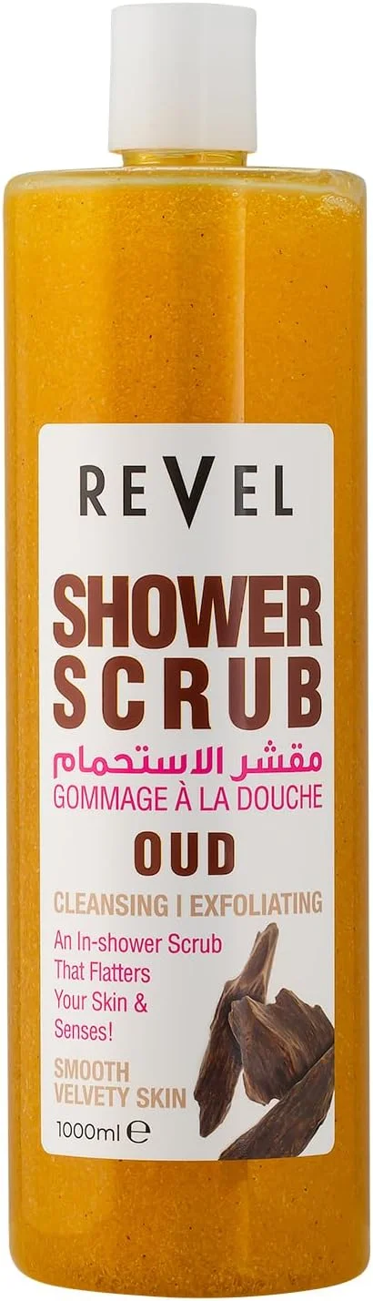 اسکراب دوش عود رول 1000 میلی لیتر، اسکرابر، مرطوب کننده، ژل دوش، پاک کننده، لایه بردار، مخملی صاف، مراقبت از پوست، برای آقایان و بانوان، حمام و بدن، برای انواع پوست، استفاده روزانه