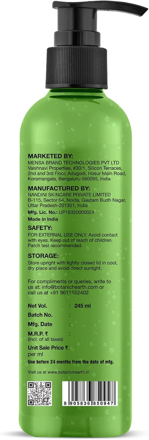 شوینده بدن کالاندولا، چریش و سالیسیلیک اسید بوتانیک هارت | جلوگیری از آکنه و آکنه پشت، از بین برنده پوست مرده، ژل دوش لایه بردار بدن برای زنان و مردان | بدون سولفات و پارابن | 245 میلی لیتر