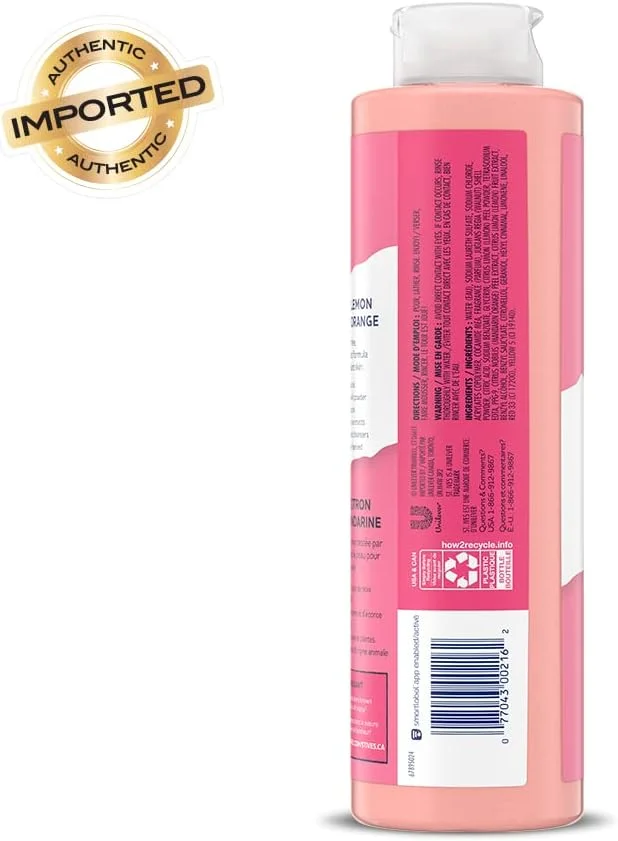 ژل شستشوی بدن لایه بردار پوست درخشان سینت ایوز، لیمو صورتی و نارنگی ماندارین، ساخته شده با پاک کننده های گیاهی و عصاره های 100% طبیعی، 650 گرم