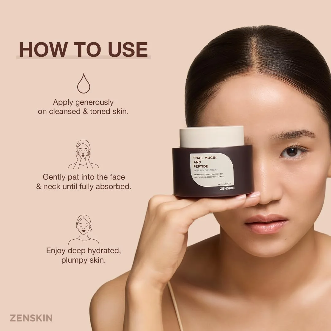 کرم احیا کننده پوست حلزون و پپتید | آبرسانی عمیق، مرطوب کننده سفت کننده ضد پیری با 90% موسین حلزون و 5 پپتید برای پوستی صاف، جوان و درخشان، 100 میلی لیتر کرم احیا کننده پوست حلزون و پپتید | آبرسانی عمیق، مرطوب کننده سفت کننده ضد پیری با 90% موسین حلزون و 5 پپتید برای پوستی صاف، جوان و درخشان، 100 میلی لیتر