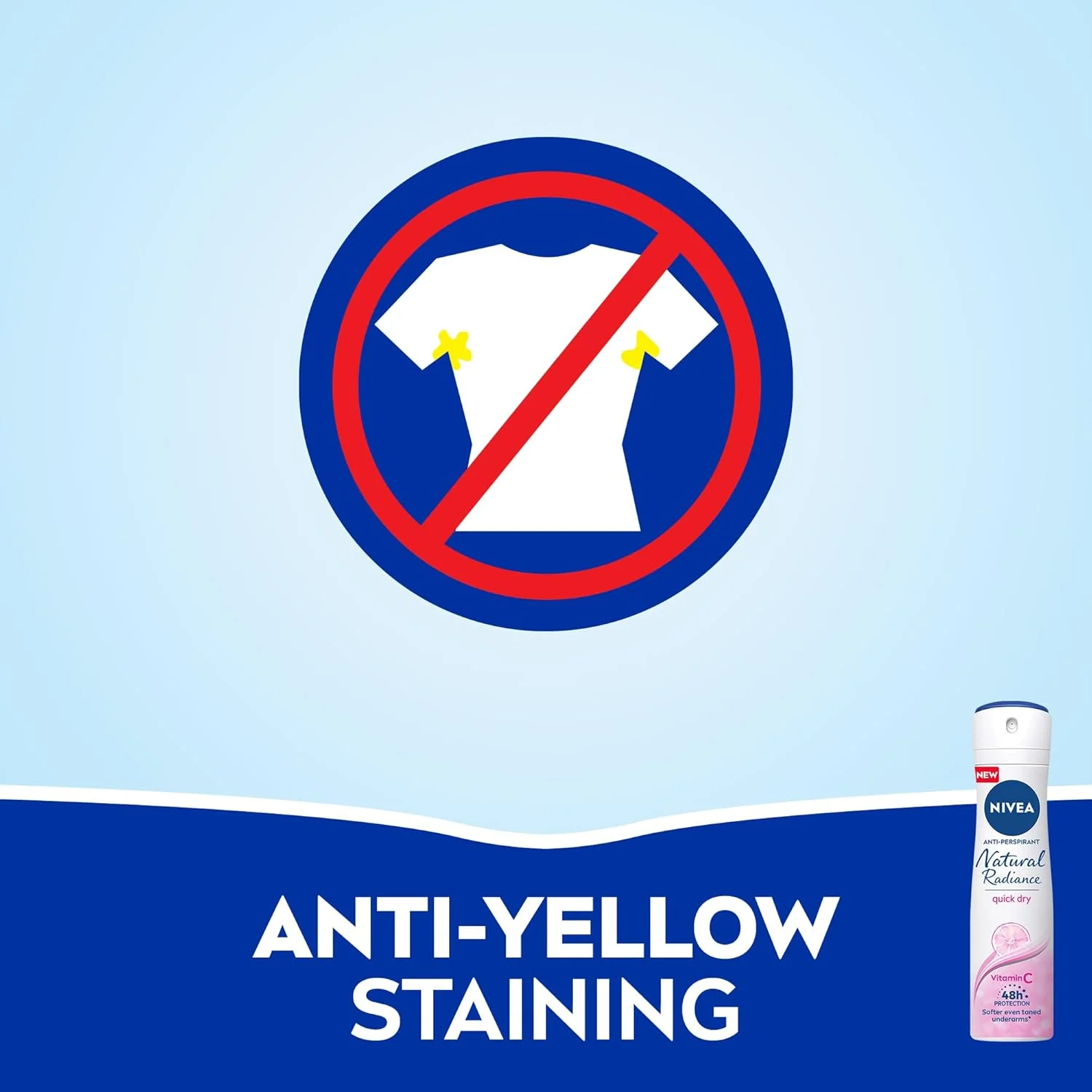 اسپری ضد تعریق زنانه نیوآ، محافظت 72 ساعته، درخشش طبیعی، 2 عدد 150 میلی لیتر