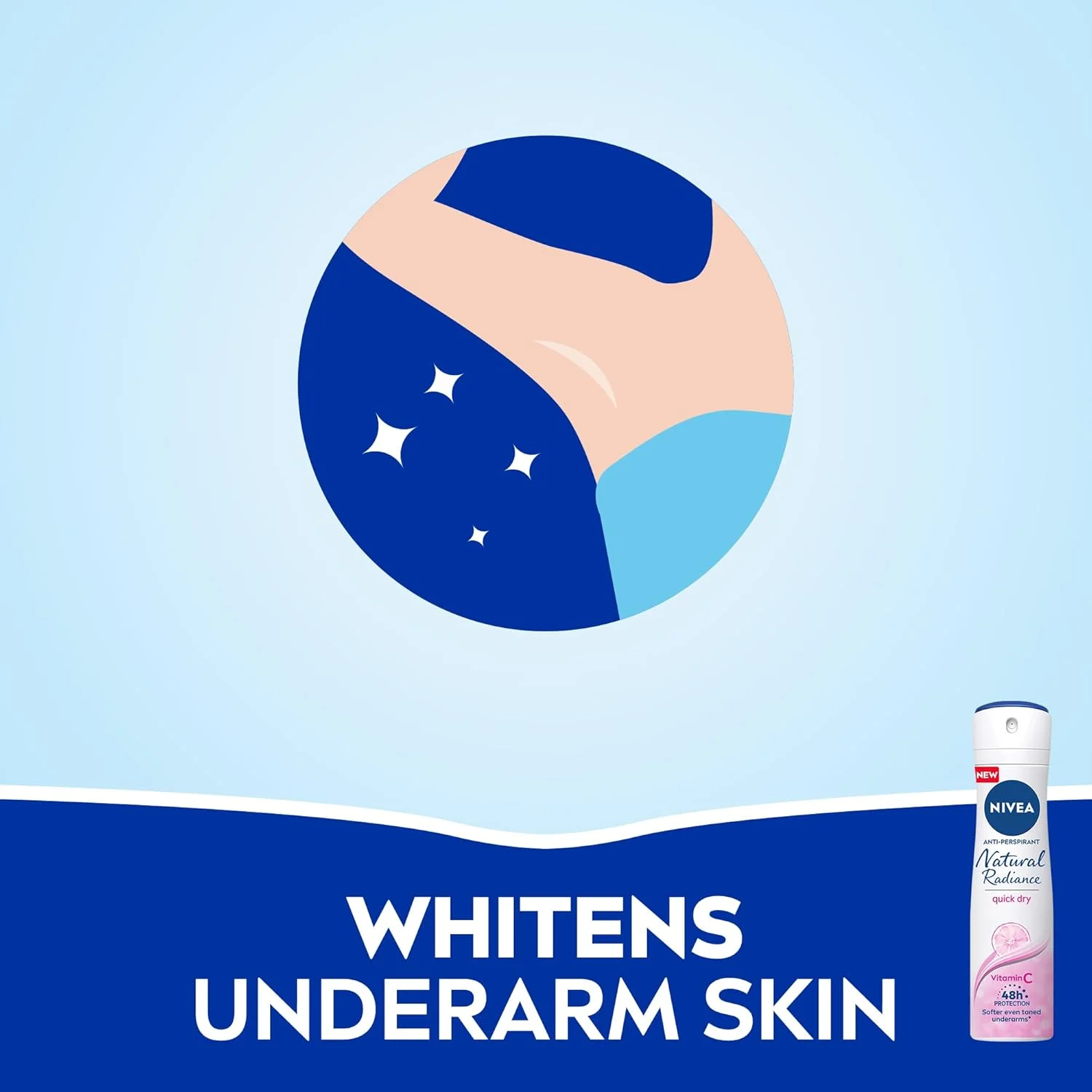 اسپری ضد تعریق زنانه نیوآ، محافظت 72 ساعته، درخشش طبیعی، 2 عدد 150 میلی لیتر