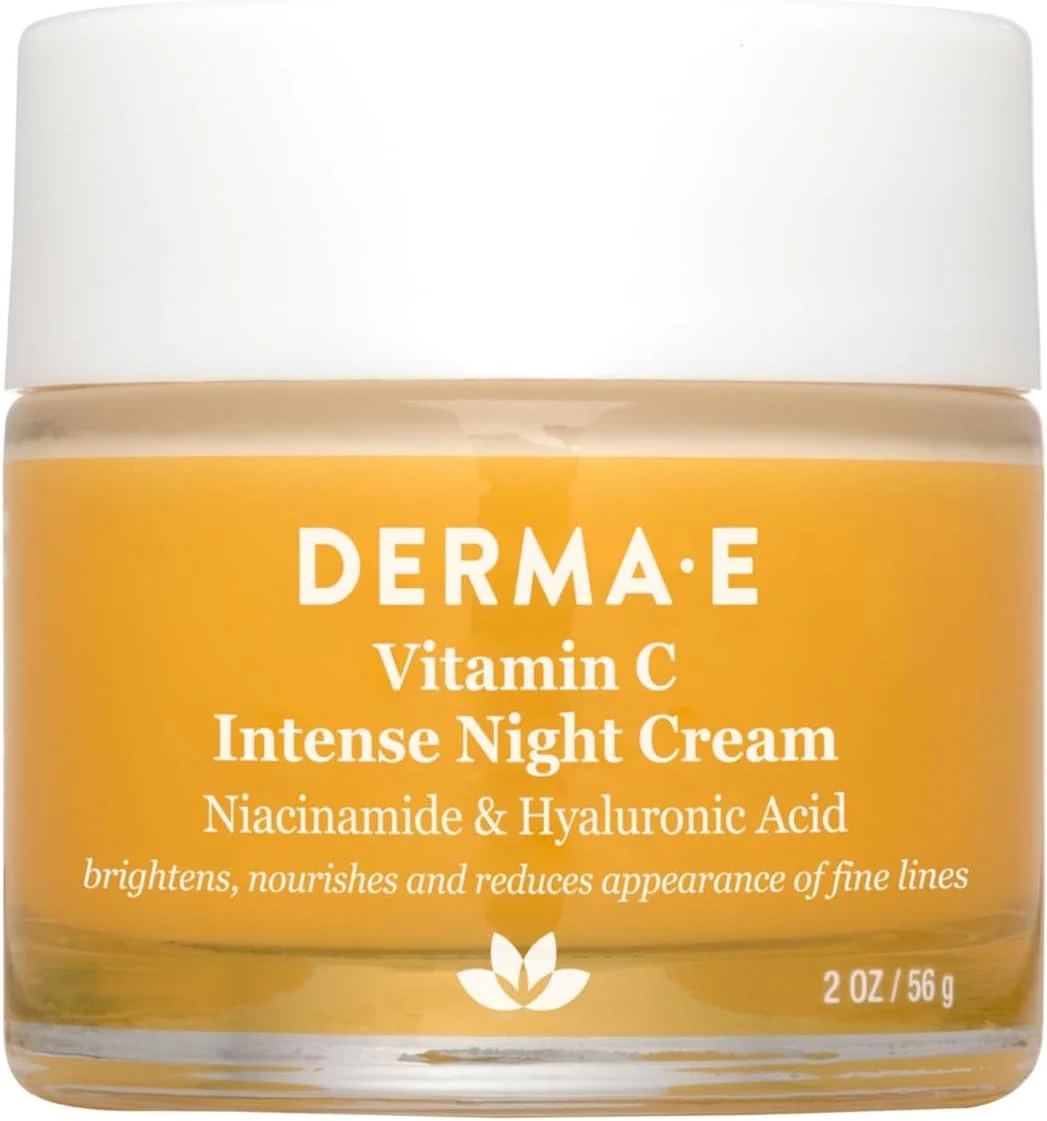 کرم شب ویتامین C درما ای - کرم روشن کننده و آبرسان پوست صورت - مرطوب کننده صورت ضد پیری 2 اونس