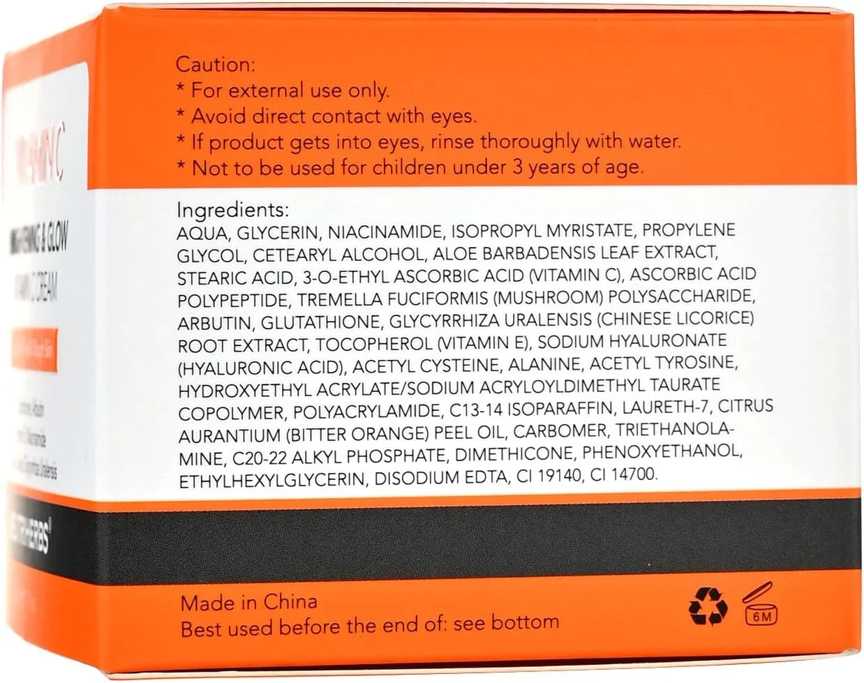 کرم صورت ویتامین C نوتری هربز، کرم روز و شب، مرطوب کننده صورت - مرطوب کننده، نرم کننده و صاف کننده پوست، 50 میلی لیتر، مناسب برای انواع پوست و پوست حساس. کرم صورت ویتامین C نوتری هربز، کرم روز و شب، مرطوب کننده صورت - مرطوب کننده، نرم کننده و صاف کننده پوست، 50 میلی لیتر، مناسب برای انواع پوست و پوست حساس.