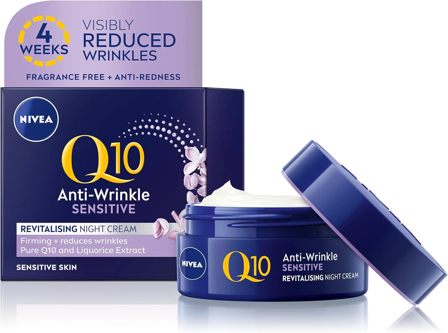 کرم شب احیا کننده و ضد چروک پوست حساس نیوآ Q10 (50 میلی لیتر)، کرم صورت حاوی Q10 خالص مشابه پوست و عصاره شیرین بیان، کرم پوست حساس کرم شب احیا کننده و ضد چروک پوست حساس نیوآ Q10 (50 میلی لیتر)، کرم صورت حاوی Q10 خالص مشابه پوست و عصاره شیرین بیان، کرم پوست حساس