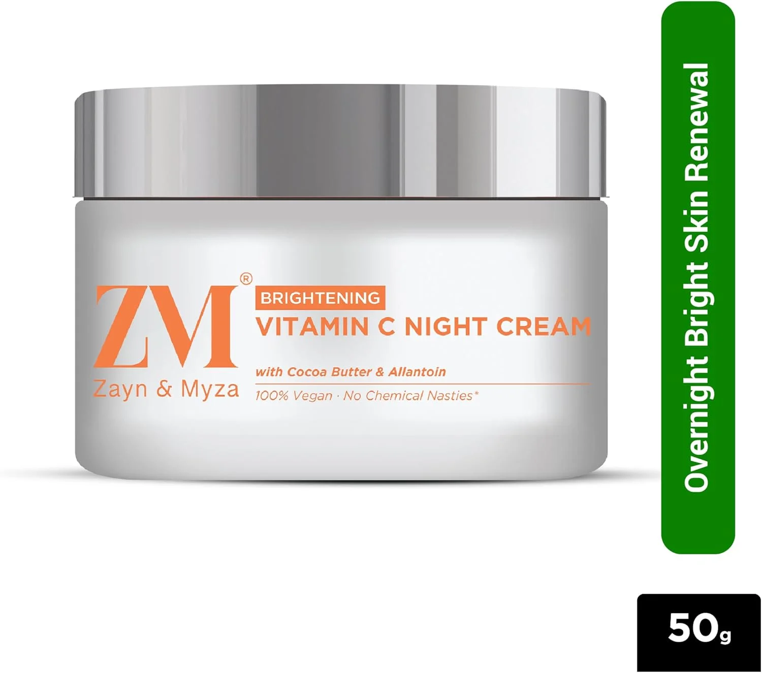 کرم شب ویتامین سی زین اند مایزا 50 گرم | کرم روشن کننده و آبرسان صورت حاوی ویتامین سی، شی باتر و کره مورومورو | محو کننده لک های تیره • مرطوب کننده • حلال و گیاهی • بدون مواد شیمیایی