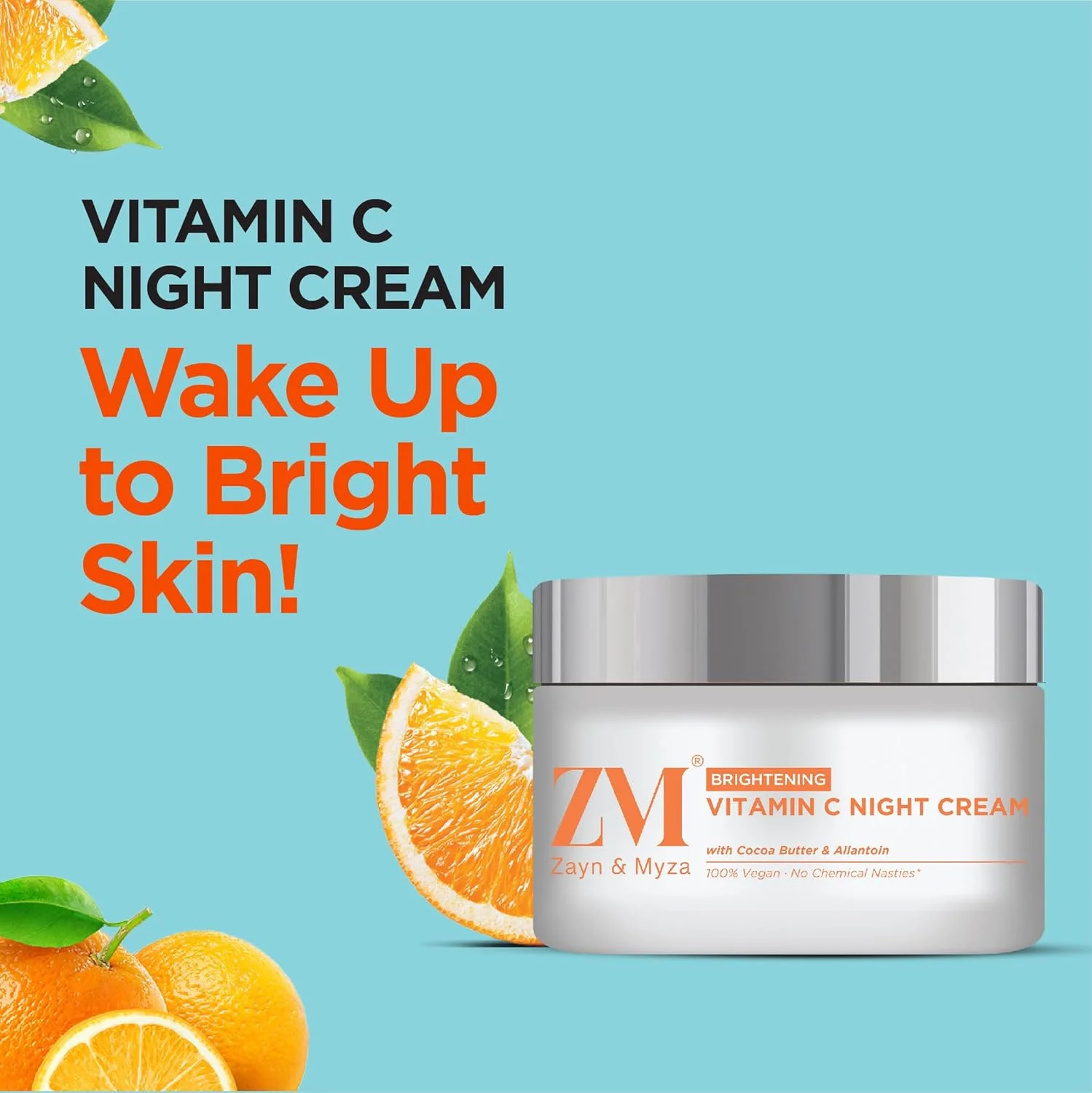 کرم شب ویتامین سی زین اند مایزا 50 گرم | کرم روشن کننده و آبرسان صورت حاوی ویتامین سی، شی باتر و کره مورومورو | محو کننده لک های تیره • مرطوب کننده • حلال و گیاهی • بدون مواد شیمیایی