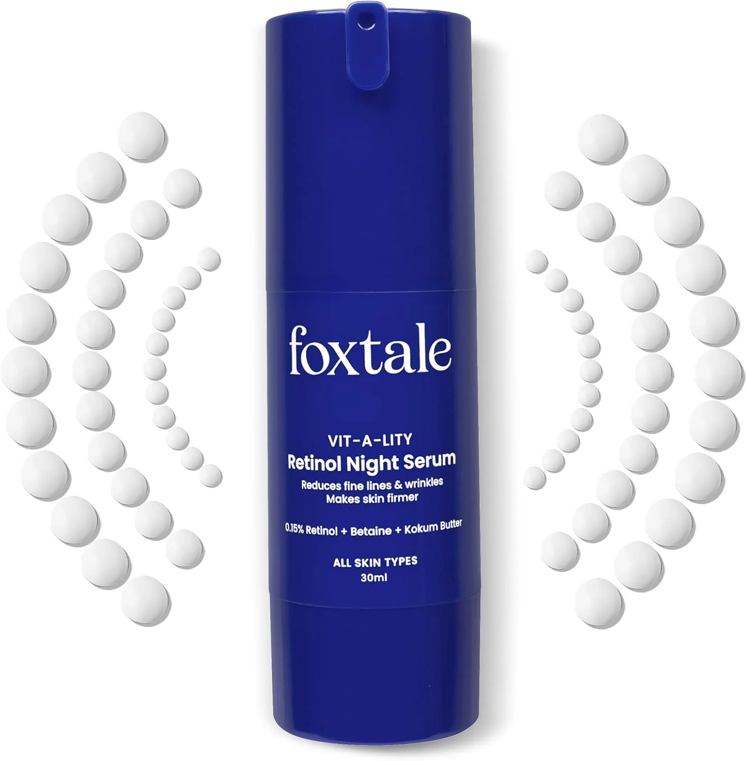 سرم شب رتینول 0.15% فاکستیل مناسب برای مبتدیان | کرم شب ضد پیری | کاهش خطوط ریز و چین و چروک | بدون تحریک | برای پوستی جوان تر | آقایان و بانوان | مناسب انواع پوست - 30 میلی لیتر