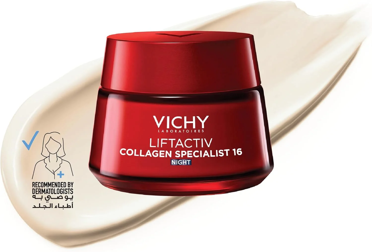 کرم شب ضد پیری ویشی Liftactiv Collagen Specialist، مرطوب کننده صورت، 50 میلی لیتر