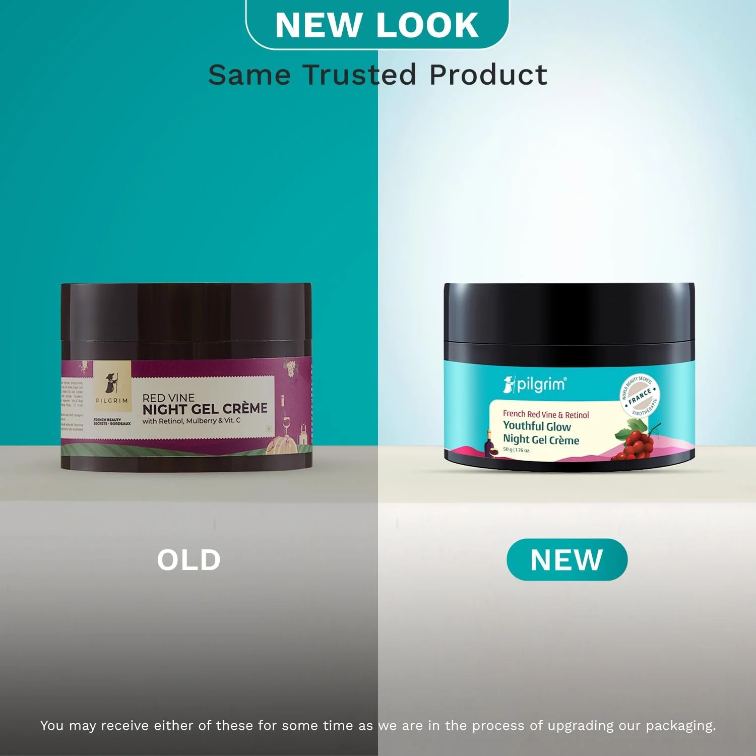 کرم شب ضد پیری انگور قرمز فرانسوی پیلگریم برای زنان با رتینول، توت و ویتامین C برای پوست درخشان و ترمیم پوست | کرم شب رتینول برای پوست چرب، خشک و حساس | کرم ضد پیری | 50 گرم