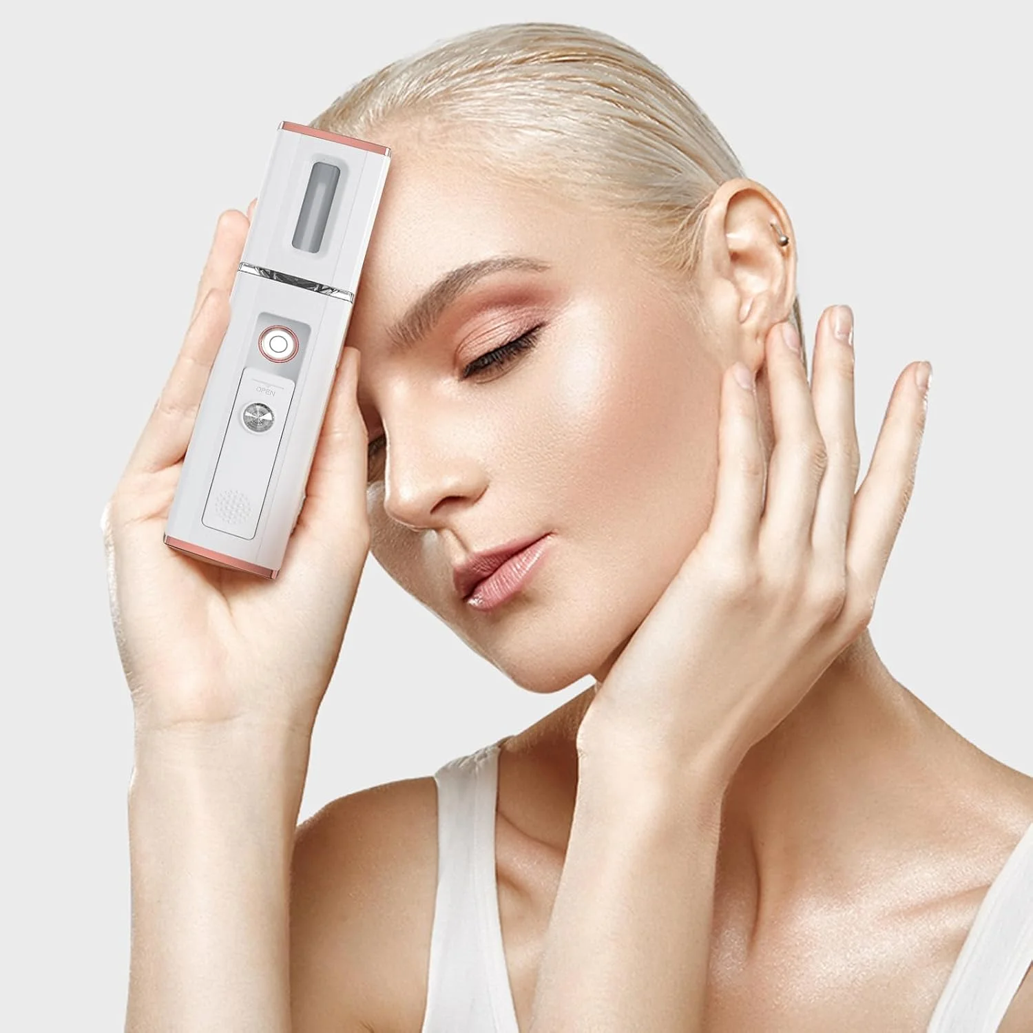 دستگاه مه پاش آبرسان صورت | دستگاه اسپری صورت قابل شارژ | دستگاه مرطوب کننده و بخور ریز آب برای مراقبت روزانه پوست، مناسب برای مطالعه و سفرهای کاری