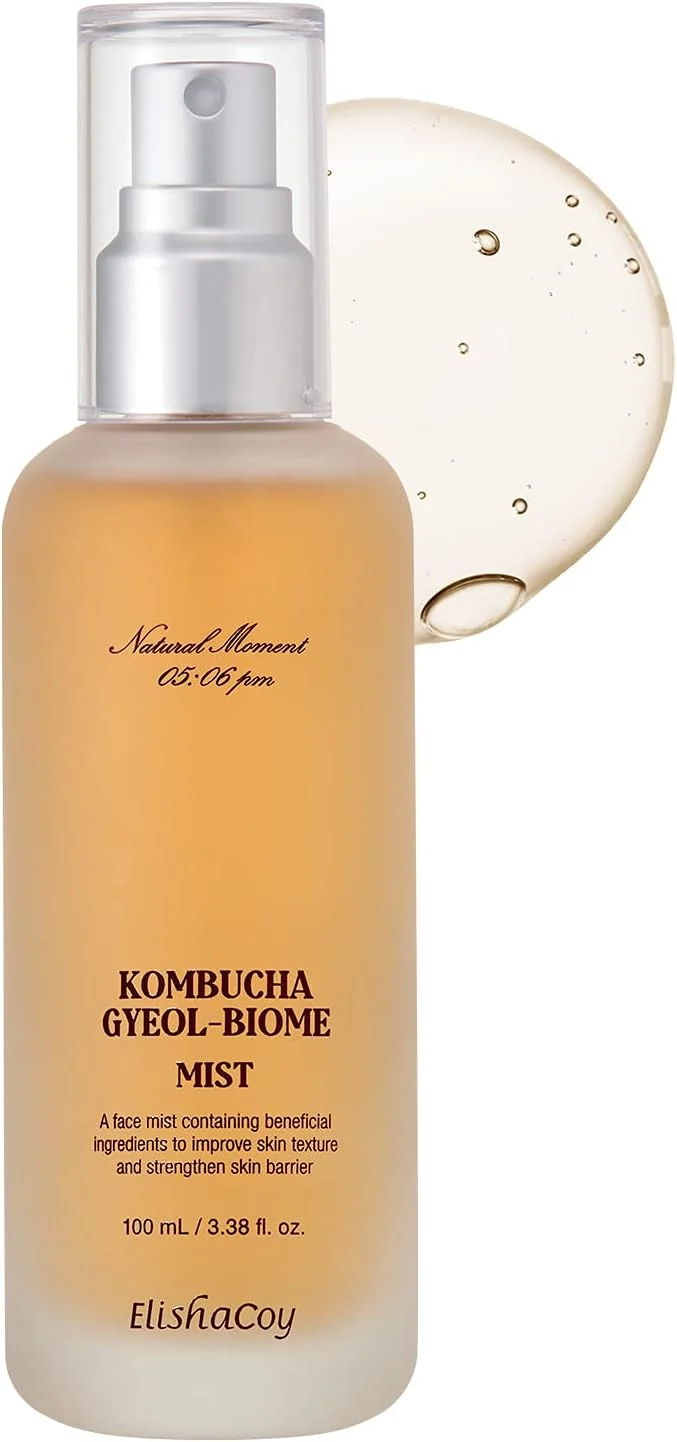 الیشاکوی، کومبوچا گیول-بیوم - تونر میست صورت کره‌ای، اسپری آبرسان - مرطوب کننده و صاف کننده پوست برای میست صورت، اسپری صورت، مراقبت از پوست - فرمول وگان (100 میلی لیتر/ 3.38 اونس مایع)