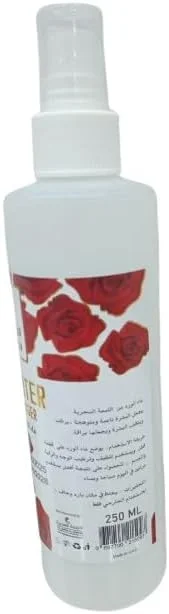 گلاب طبیعی خالص، تونر صورت و اسپری مو تقطیر شده با بخار، اسپری آبرسان بدون الکل، 250 میلی لیتر