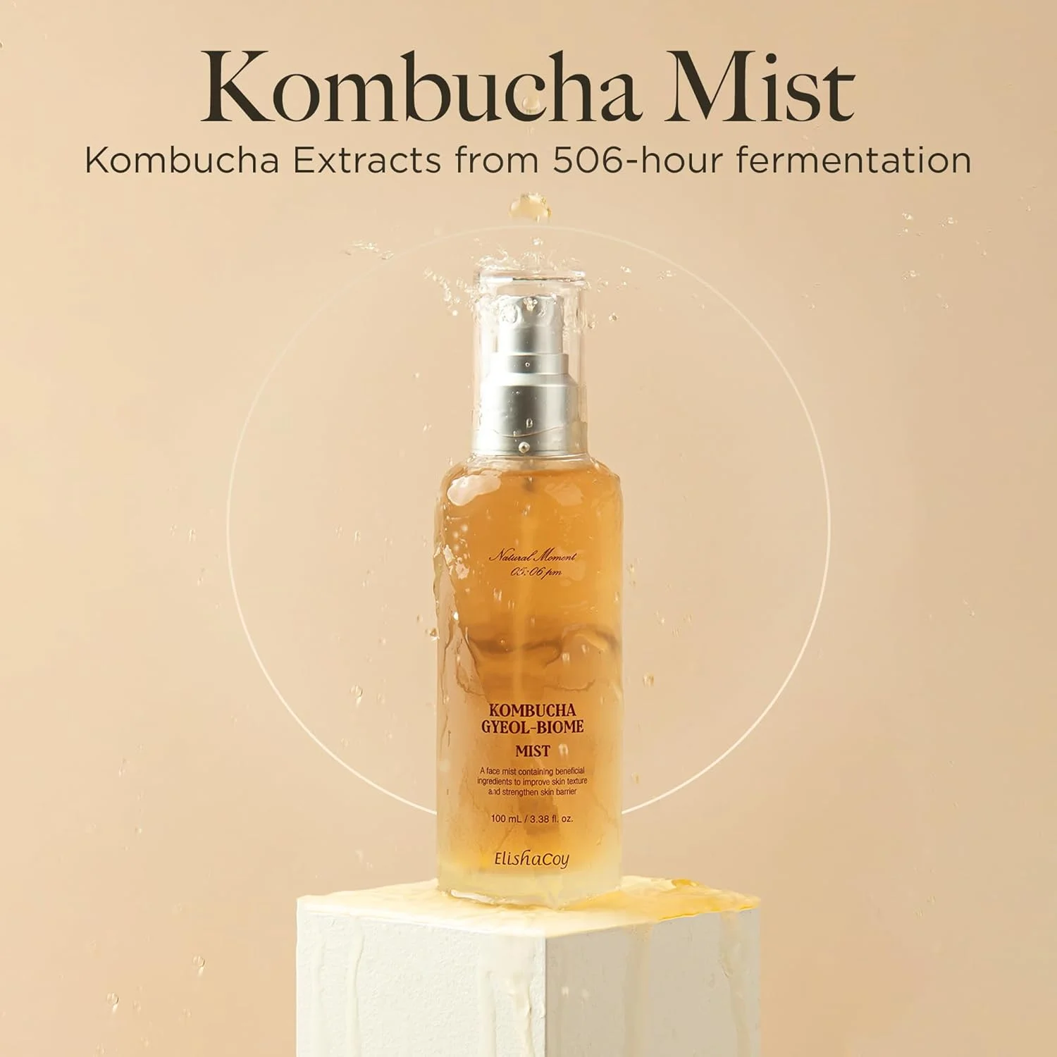 الیشاکوی، کومبوچا گیول-بیوم - تونر میست صورت کره‌ای، اسپری آبرسان - مرطوب کننده و صاف کننده پوست برای میست صورت، اسپری صورت، مراقبت از پوست - فرمول وگان (100 میلی لیتر/ 3.38 اونس مایع)