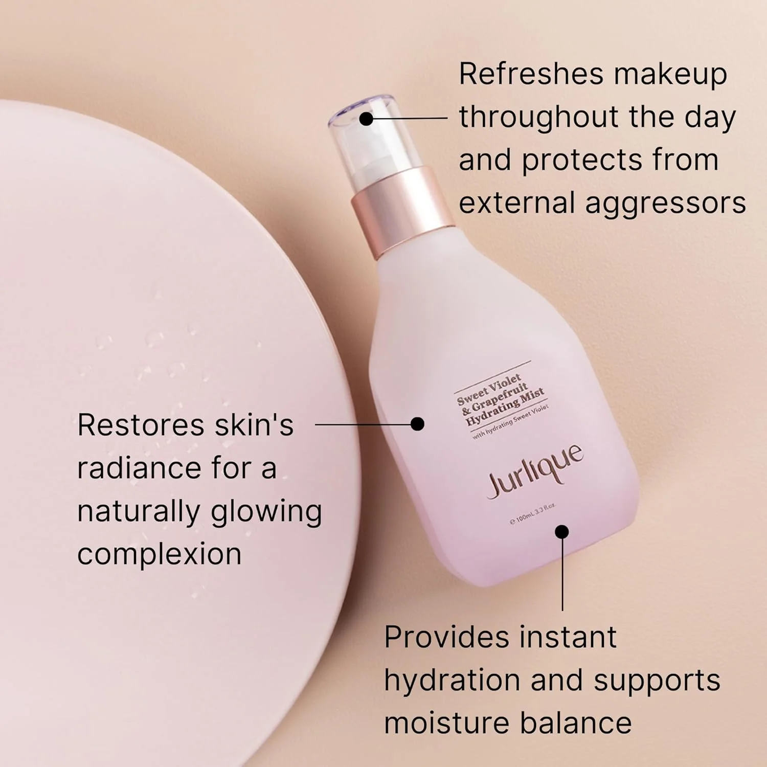 اسپری آبرسان صورت ژورلیک با رایحه بنفشه شیرین و گریپ فروت، 100 میلی لیتر