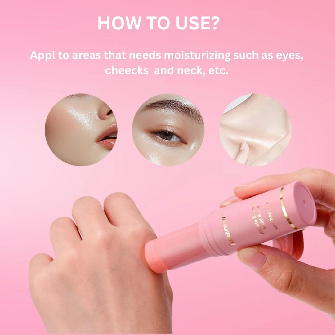 بالم مرطوب کننده صورت 9 گرمی | کرم جامد آبرسان همه کاره برای صورت، لب، چشم و گردن | درمان ضد پیری و چین و چروک و کرم تقویت کننده کلاژن | پرایمر آرایش و اسپری آبرسان | مناسب پوست خشک، مناسب مسافرت