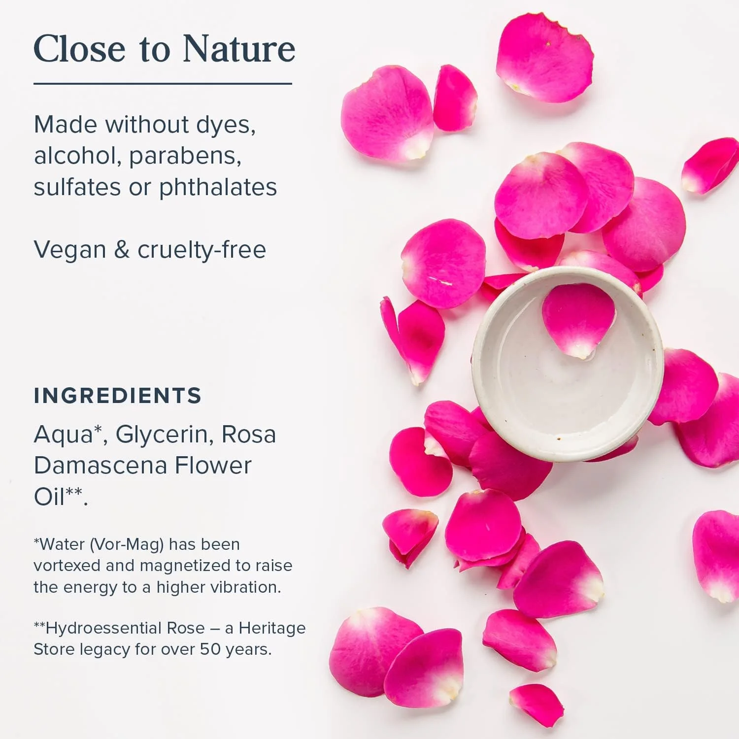 اسپری آبرسان صورت گلاب و گلیسیرین هریتج استور، برای مراقبت از پوست مختلط خشک، اسپری گلاب برای صورت با گلیسیرین گیاهی، ساخته شده بدون رنگ و الکل، وگان و بدون تست حیوانی، 118 میلی لیتر