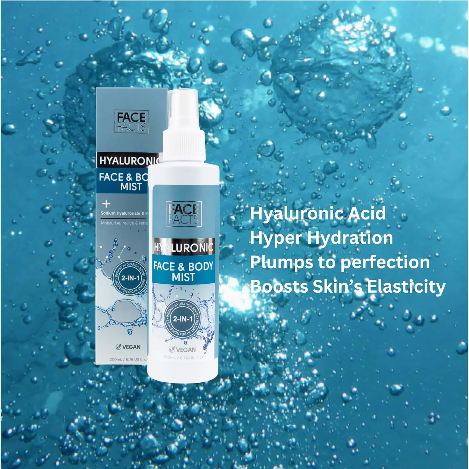 اسپری آبرسان صورت و بدن فیس فکتس حاوی هیالورونیک | آبرسان | وگان | 100 میلی لیتر