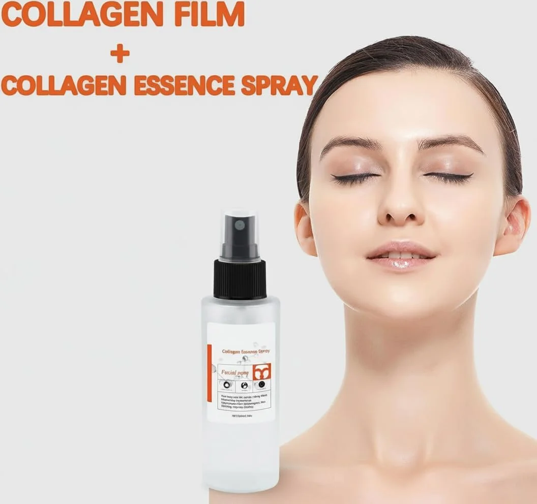 اسپری صورت کلاژن و هیالورونیک اسید، تونر آبرسان 100 میلی لیتر، اسپری مرطوب کننده و سفت کننده صورت، تسکین دهنده قرمزی، بهبود خاصیت ارتجاعی با جذب سریع