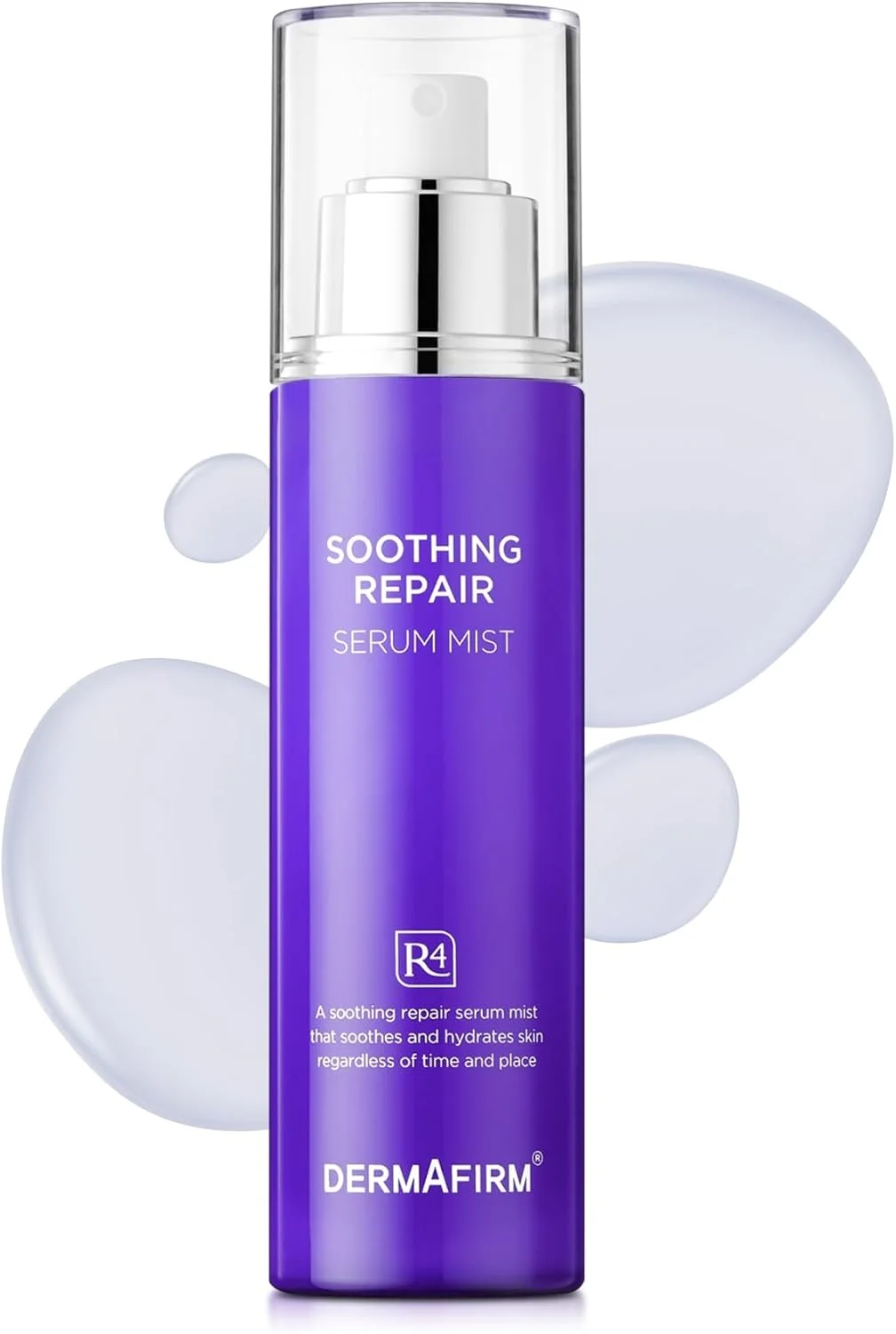 سرم صورت التیام بخش و ترمیم کننده DERMAFIRM R4 | اسپری آبرسان صورت برای لک های تیره حاوی اکالیپتوس، پپتید و کلاژن | ملایم برای انواع پوست بدون تست حیوانی و پارابن 100 میلی لیتر