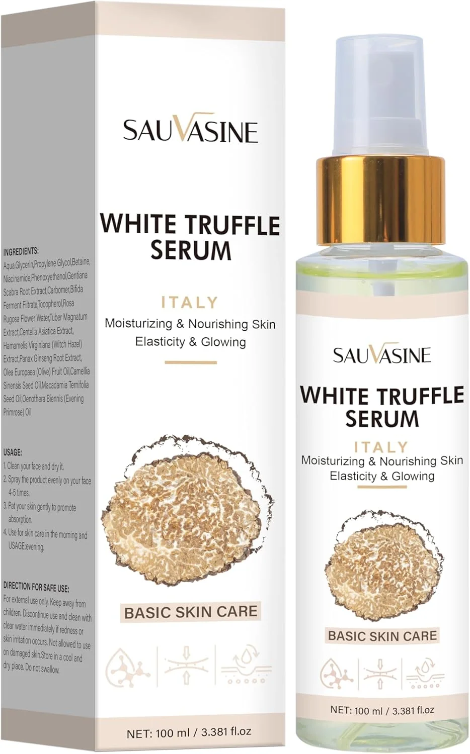 اسپری مرطوب کننده صورت با عصاره ترافل سفید، مراقبت آبرسان و مغذی پوست، مه پاش صورت با عصاره ترافل سفید برای رطوبت عمیق و نرمی، مناسب برای انواع پوست