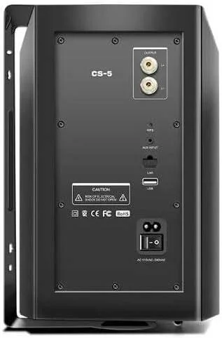 DMInteract CS5، مانیتورهای استودیویی، بلندگوها، 100 وات، چند اتاقه بی سیم، Wi-Fi، بلوتوث، Hi-Fi، کابینت 90 درجه، چرخش آزاد، نصب روی دیوار، کنترل برنامه - جفت، مشکی | DM-CS5