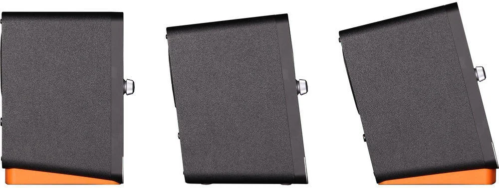 سیستم مستر/اسلیو Eve Audio SC203، ووفر 3 اینچی، آمپلی‌فایر PWM 30 واتی، ورودی‌های آنالوگ RCA، محدوده فرکانس 62 هرتز تا 21 کیلوهرتز، ورودی‌های دیجیتال اپتیکال و USB، جفت، مشکی-نارنجی | SC203