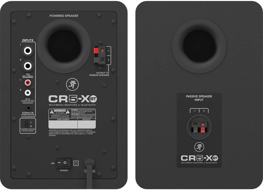 مانیتورهای مولتی مدیای سری Creative Reference مکی CR5-XBT با بلوتوث، ووفر 5 اینچی با روکش پلی پروپیلن، توییتر گنبدی ابریشمی 0.75 اینچی، آمپلی فایر 80 واتی، محفظه MDF، مشکی | CR5-XBT