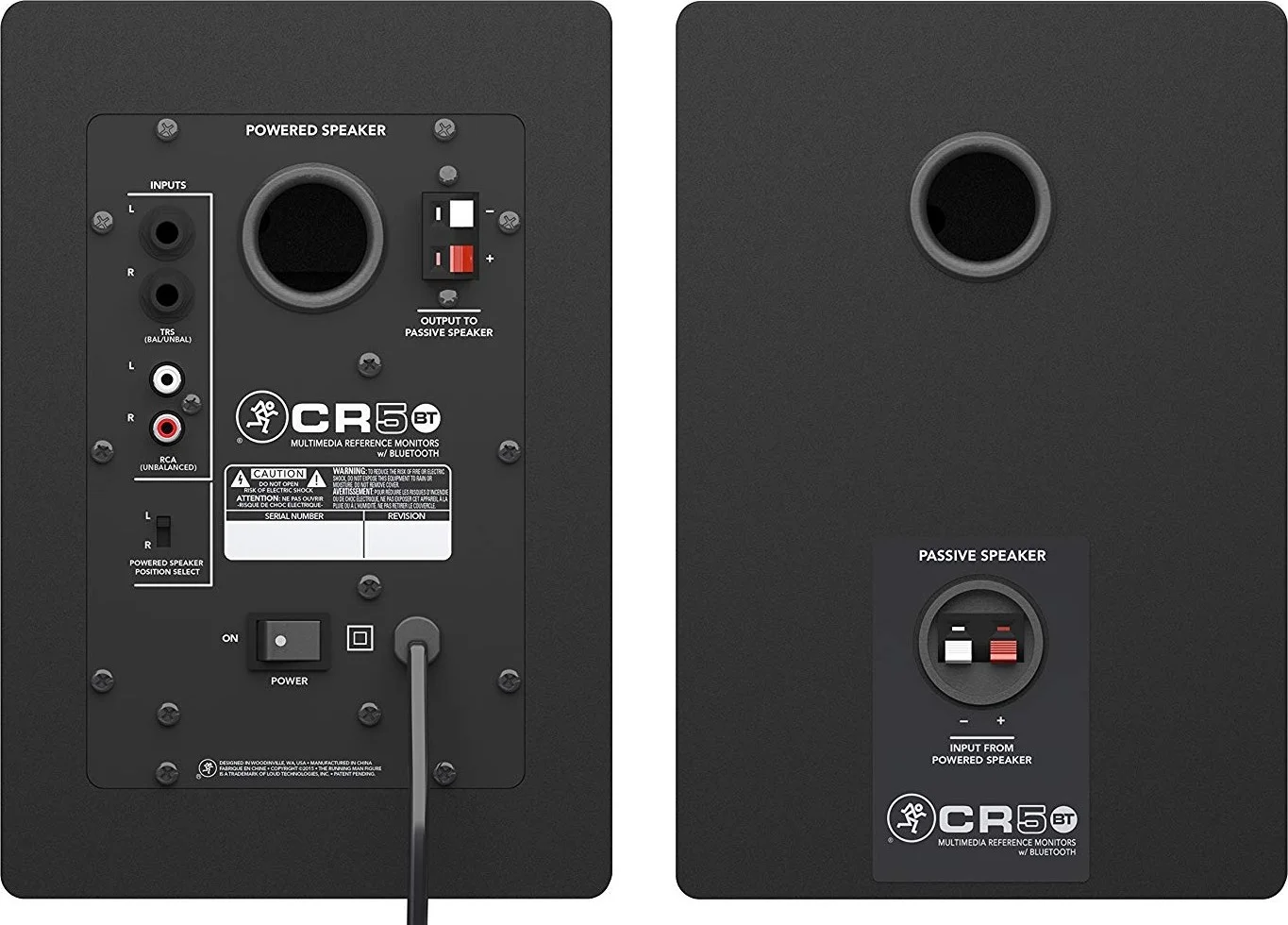 مانیتورهای استودیویی Mackie CR5BT با کنترل صدا و بلوتوث، ووفر بافته 5.25 اینچی، آمپلی فایر 80 واتی کلاس D، تیوتر گنبدی ابریشمی با توری محافظ، TRS، RCA و 3.5 میلی متری، مشکی | CR5BT