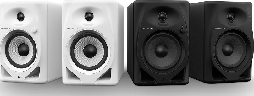 اسپیکرهای مانیتورینگ رومیزی اکتیو پایونیر DJ DM-50D، ووفر 5 اینچی، 2-Way Bass Reflex، ورودی های RCA/Mini Jack/TRS، مصرف برق 25 وات، امپدانس 10 کیلو اهم، AC 100-240V، جفت سفید | DM-50D-W
