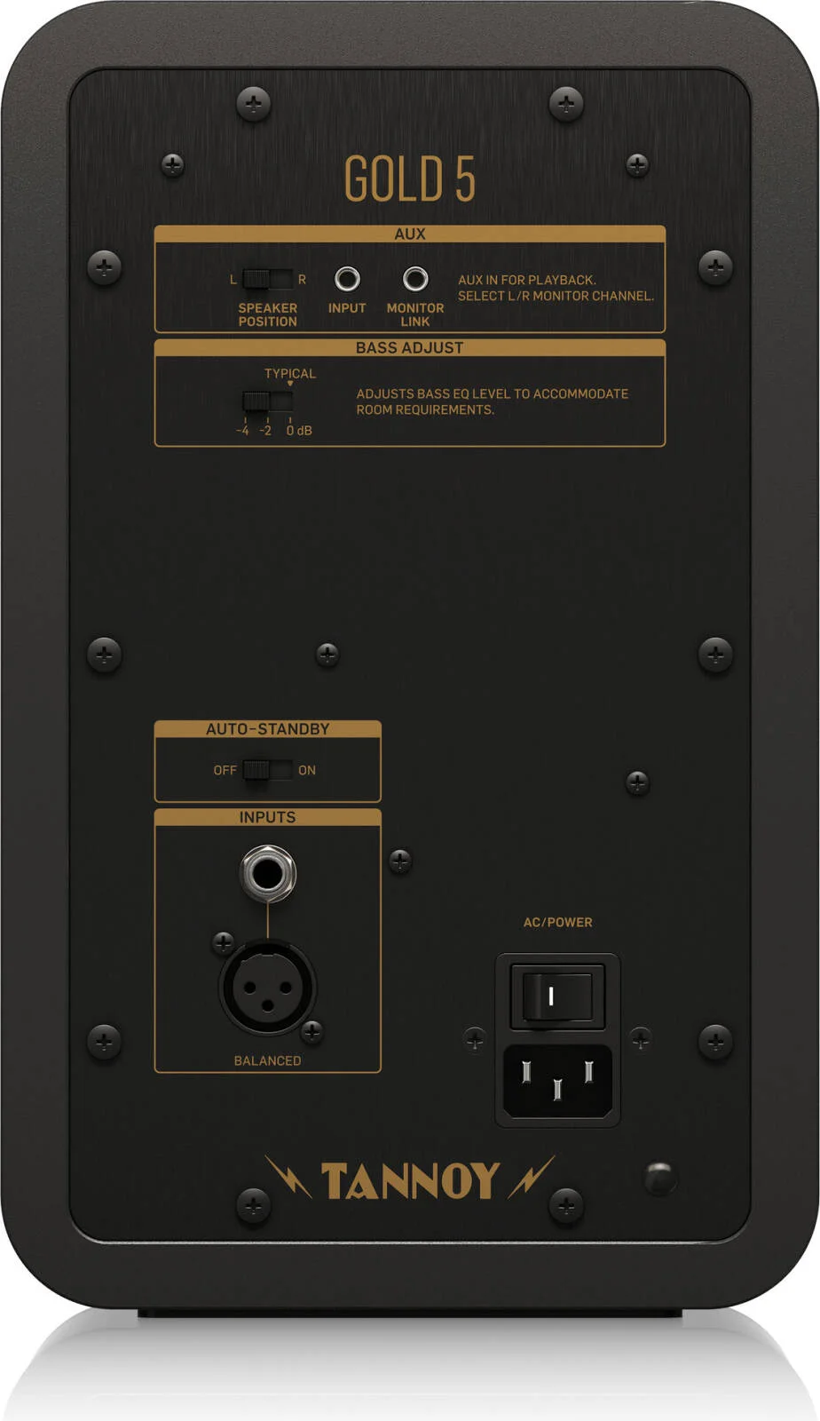 مانیتور استودیویی Tannoy GOLD 5 Premium 200 واتی Bi-Amplified Nearfield با تکنولوژی منبع نقطه ای دوال کانسنتریک 5 اینچی، مشکی | GOLD5 مانیتور استودیویی Tannoy GOLD 5 Premium 200 واتی Bi-Amplified Nearfield با تکنولوژی منبع نقطه ای دوال کانسنتریک 5 اینچی، مشکی | GOLD5