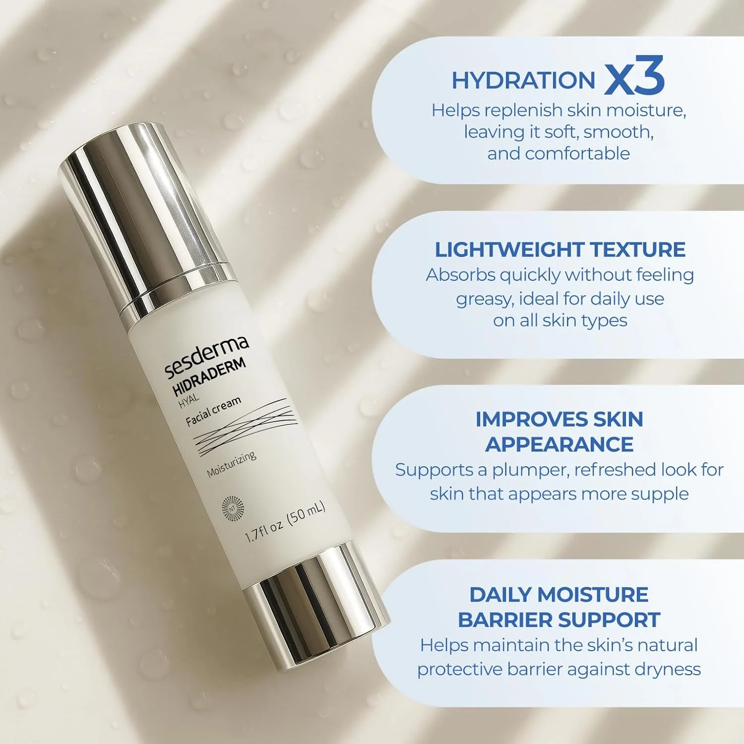 کرم مرطوب کننده پوست سسدرما هیدRADرم هیال 50 میلی لیتر