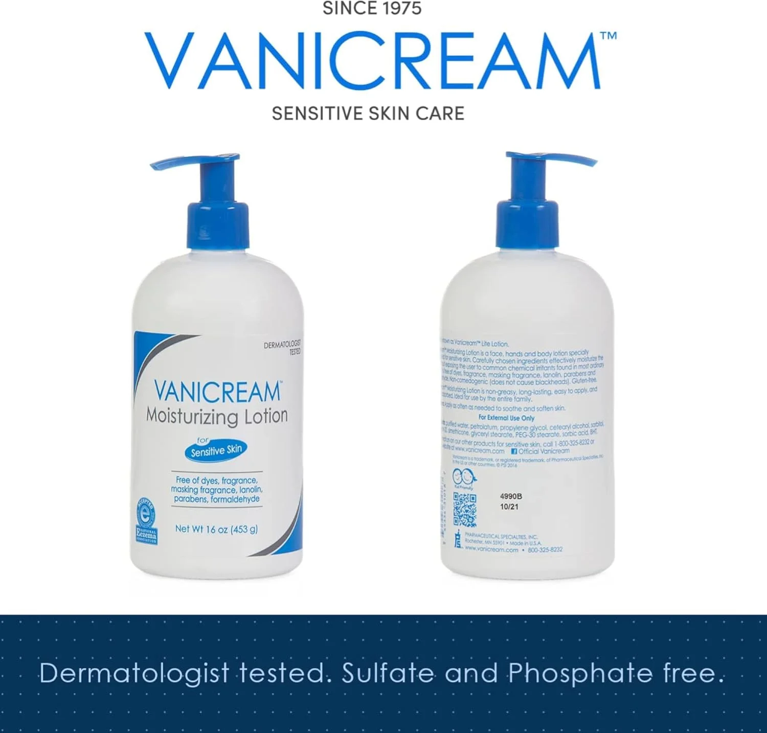 لوسیون مرطوب کننده وانی کرم پمپی | بدون عطر و گلوتن | برای پوست حساس | 473 میلی لیتر لوسیون مرطوب کننده وانی کرم پمپی | بدون عطر و گلوتن | برای پوست حساس | 473 میلی لیتر