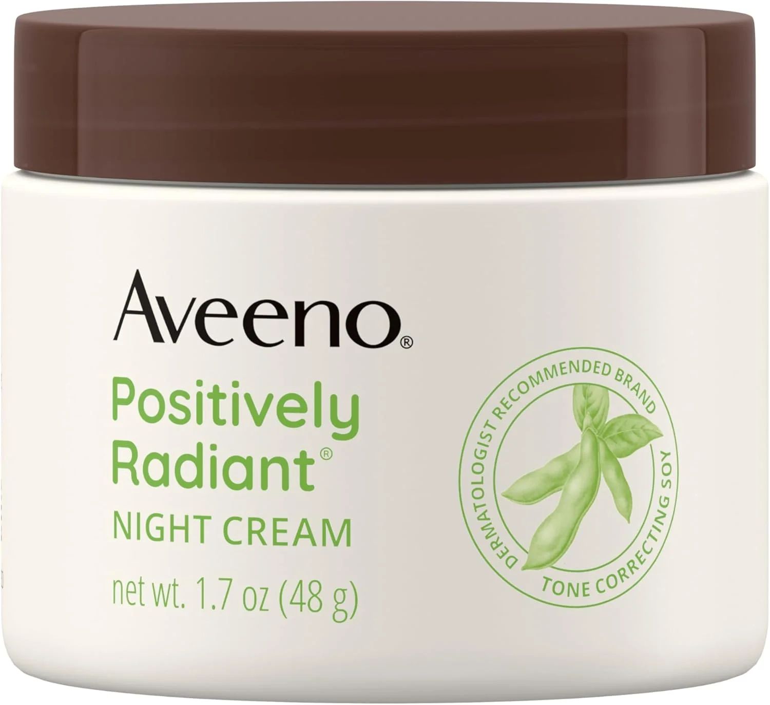 کرم شب مرطوب کننده صورت و گردن Aveeno Positively Radiant حاوی سویا و نیاسینامید، کرم شب مناسب پوست کدر، یکنواخت کننده رنگ و بافت پوست، ضد حساسیت، 50 گرم کرم شب مرطوب کننده صورت و گردن Aveeno Positively Radiant حاوی سویا و نیاسینامید، کرم شب مناسب پوست کدر، یکنواخت کننده رنگ و بافت پوست، ضد حساسیت، 50 گرم