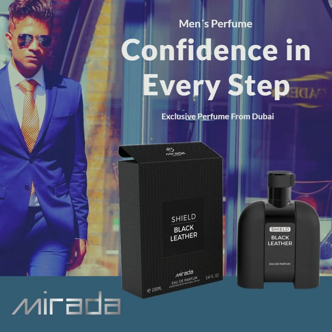 عطر унисекс Mirada Shield Black Leather EDP 100ml
